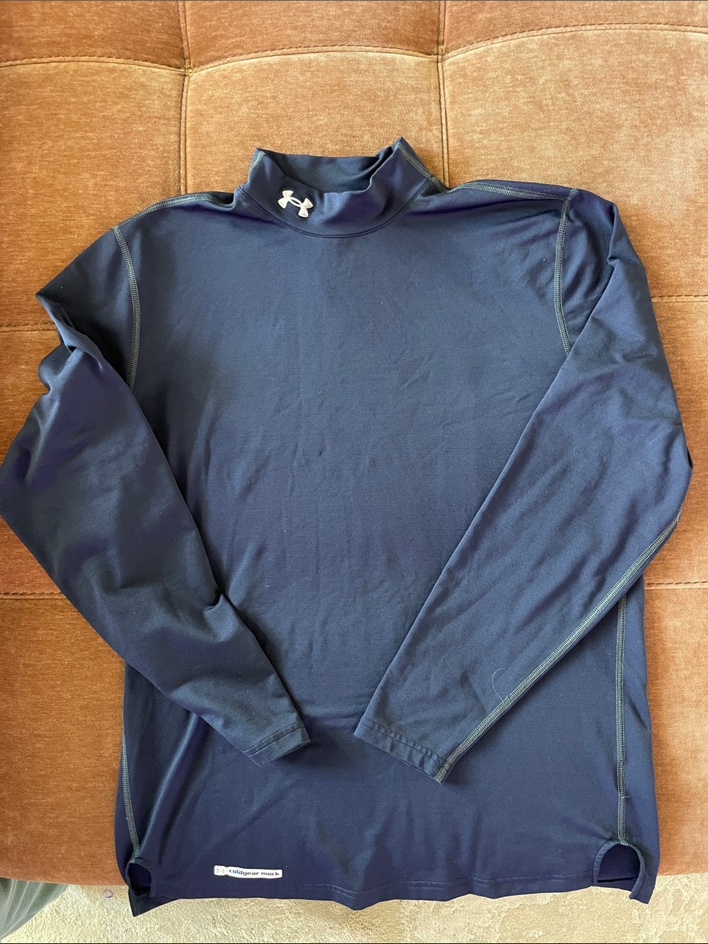 Under Armour Navy Long-Sleeve Mock Neck Performance Top